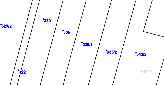 Parcela st. 336/1 v KÚ Sedlec u Votic, Katastrální mapa