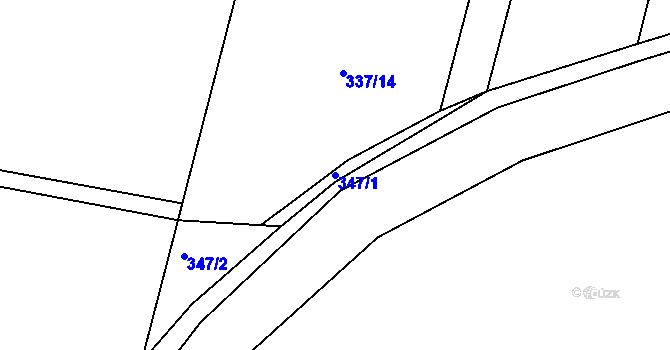 Parcela st. 347/1 v KÚ Sedlec u Votic, Katastrální mapa