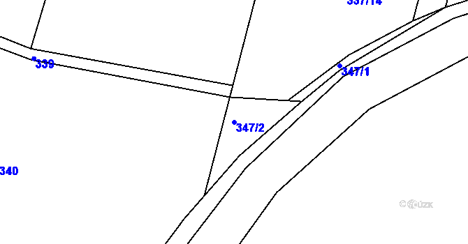 Parcela st. 347/2 v KÚ Sedlec u Votic, Katastrální mapa