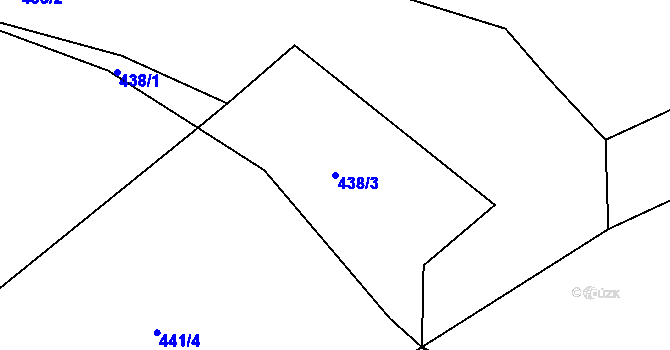 Parcela st. 438/3 v KÚ Sedlec u Votic, Katastrální mapa