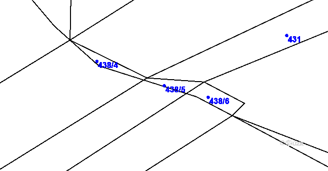 Parcela st. 438/5 v KÚ Sedlec u Votic, Katastrální mapa