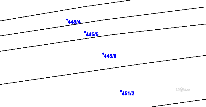 Parcela st. 445/6 v KÚ Sedlec u Votic, Katastrální mapa