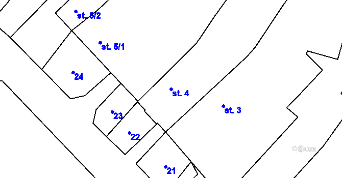 Parcela st. 4 v KÚ Sedlejov, Katastrální mapa