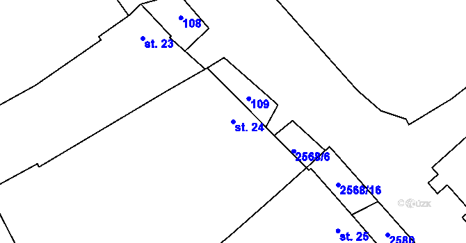 Parcela st. 24 v KÚ Sedlejov, Katastrální mapa