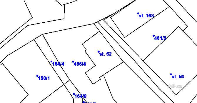 Parcela st. 52 v KÚ Sedlejov, Katastrální mapa