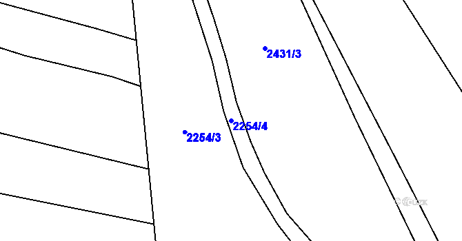 Parcela st. 2254/4 v KÚ Sedlejov, Katastrální mapa
