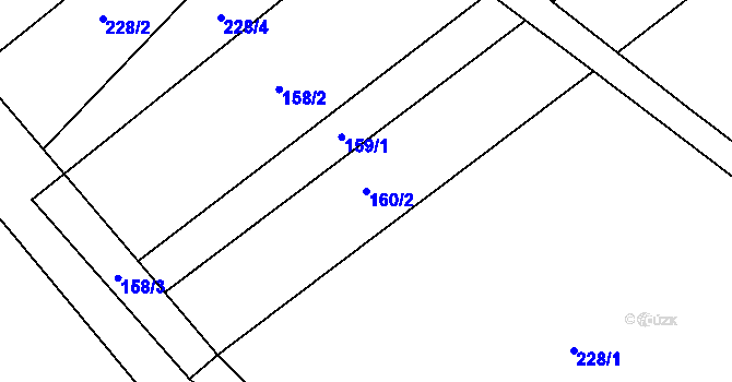 Parcela st. 160/2 v KÚ Sedlejov, Katastrální mapa