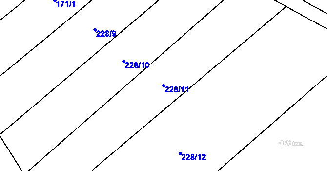 Parcela st. 228/11 v KÚ Sedlejov, Katastrální mapa