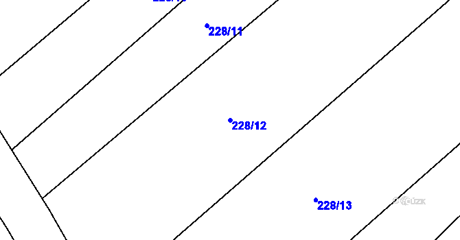 Parcela st. 228/12 v KÚ Sedlejov, Katastrální mapa