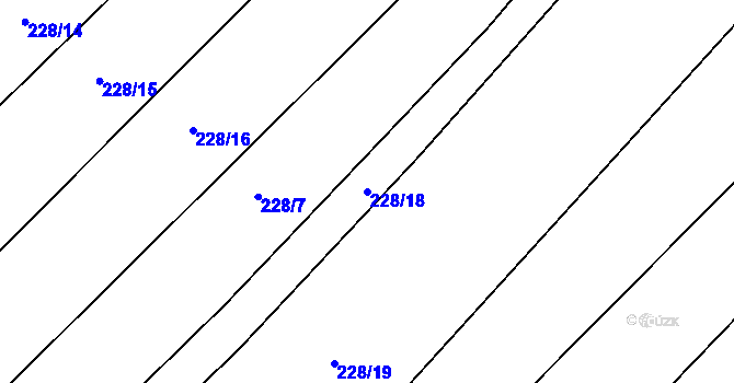 Parcela st. 228/18 v KÚ Sedlejov, Katastrální mapa