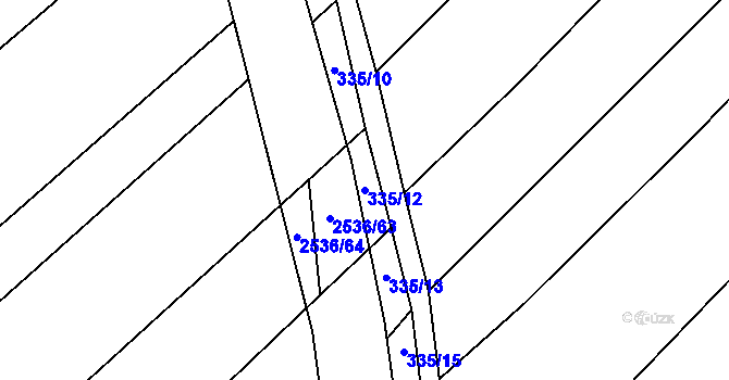 Parcela st. 335/12 v KÚ Sedlejov, Katastrální mapa