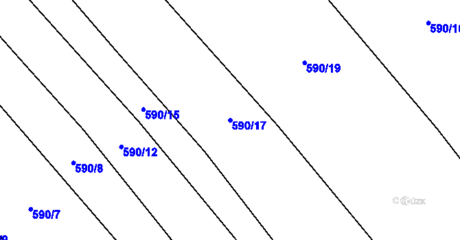 Parcela st. 590/17 v KÚ Sedlejov, Katastrální mapa
