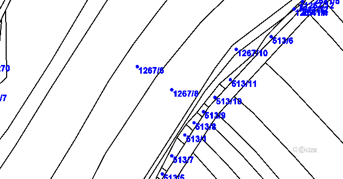 Parcela st. 1267/8 v KÚ Sedlejov, Katastrální mapa