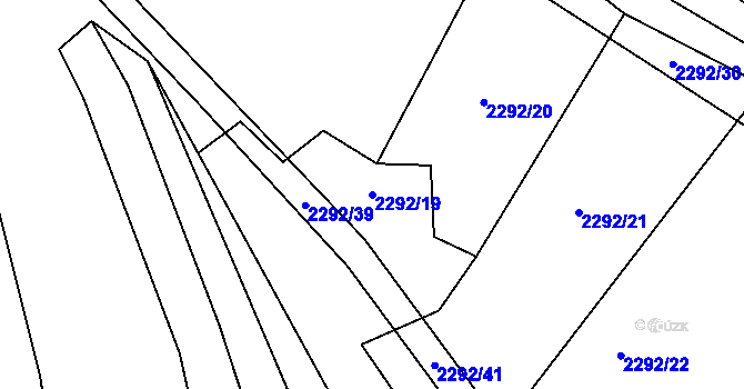 Parcela st. 2292/19 v KÚ Sedlejov, Katastrální mapa