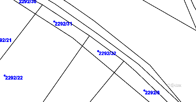 Parcela st. 2292/32 v KÚ Sedlejov, Katastrální mapa