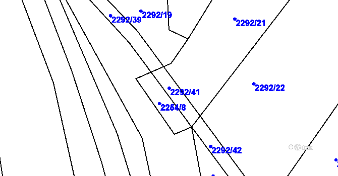 Parcela st. 2292/41 v KÚ Sedlejov, Katastrální mapa