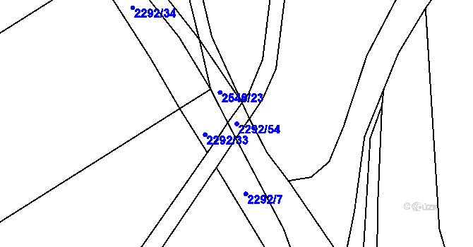 Parcela st. 2292/54 v KÚ Sedlejov, Katastrální mapa