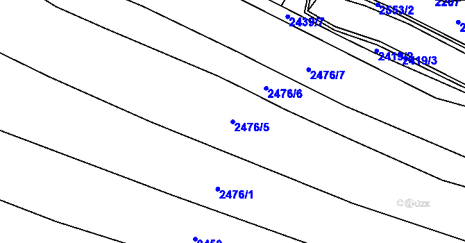 Parcela st. 2476/5 v KÚ Sedlejov, Katastrální mapa