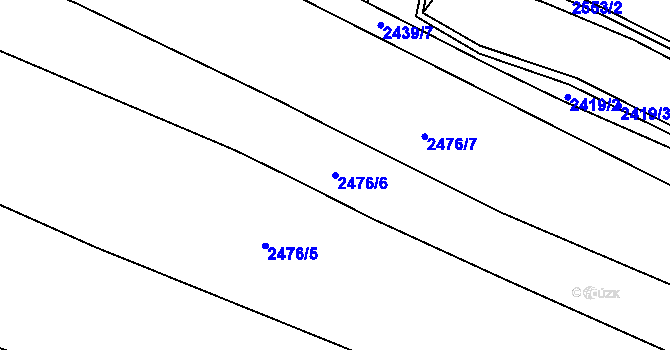 Parcela st. 2476/6 v KÚ Sedlejov, Katastrální mapa