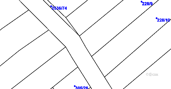 Parcela st. 2536/18 v KÚ Sedlejov, Katastrální mapa