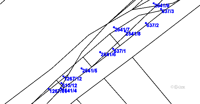 Parcela st. 2541/6 v KÚ Sedlejov, Katastrální mapa
