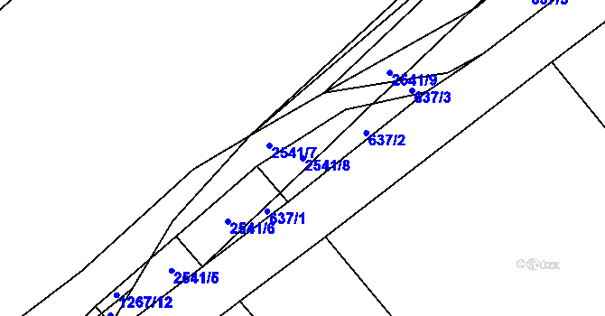 Parcela st. 2541/8 v KÚ Sedlejov, Katastrální mapa