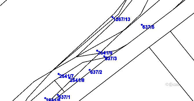 Parcela st. 2541/9 v KÚ Sedlejov, Katastrální mapa