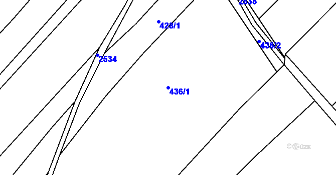 Parcela st. 436/1 v KÚ Sedlejov, Katastrální mapa