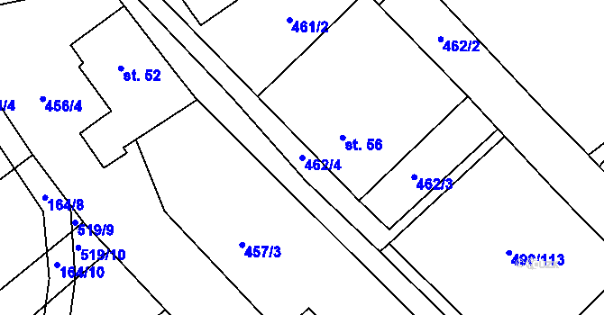 Parcela st. 462/4 v KÚ Sedlejov, Katastrální mapa
