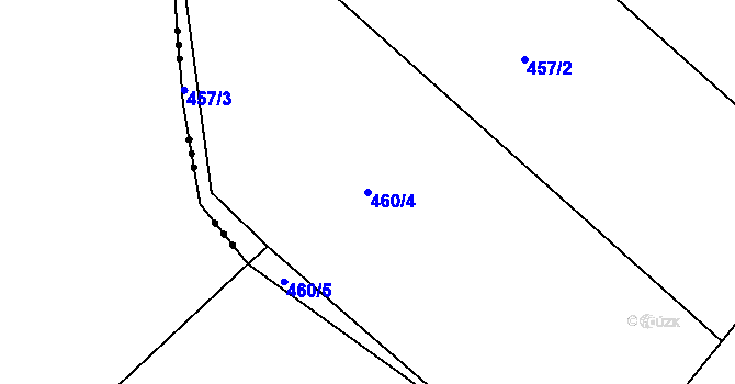Parcela st. 460/4 v KÚ Jilem u Sedletína, Katastrální mapa