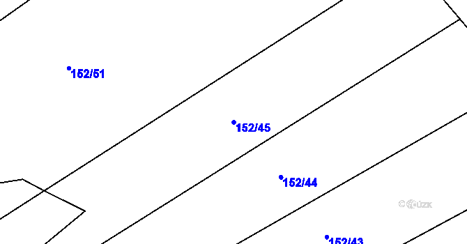 Parcela st. 152/45 v KÚ Sedletín, Katastrální mapa