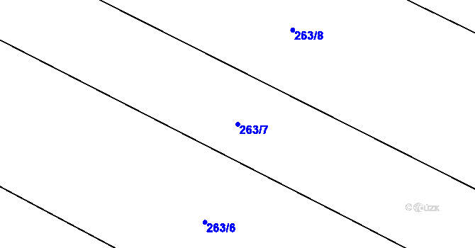 Parcela st. 263/7 v KÚ Sedletín, Katastrální mapa