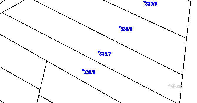 Parcela st. 339/7 v KÚ Sedletín, Katastrální mapa