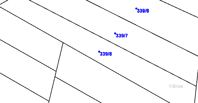 Parcela st. 339/8 v KÚ Sedletín, Katastrální mapa