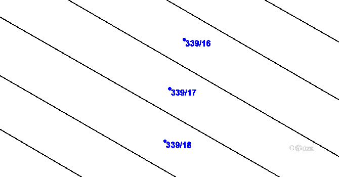 Parcela st. 339/17 v KÚ Sedletín, Katastrální mapa