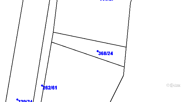 Parcela st. 368/24 v KÚ Sedletín, Katastrální mapa