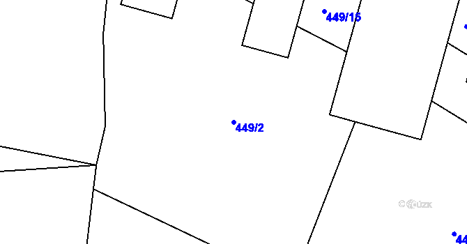 Parcela st. 449/2 v KÚ Sedletín, Katastrální mapa
