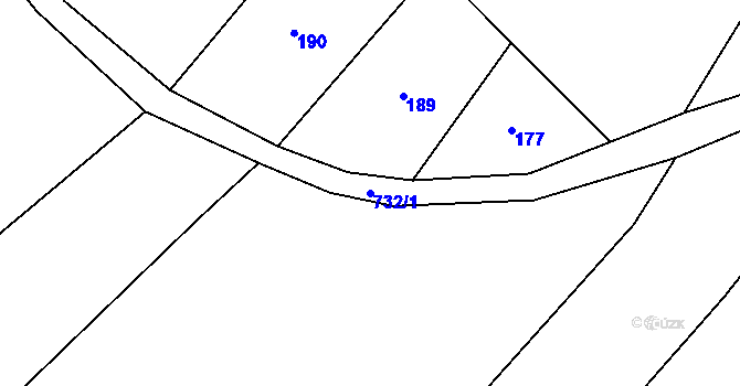 Parcela st. 732/1 v KÚ Veselá u Sedletína, Katastrální mapa