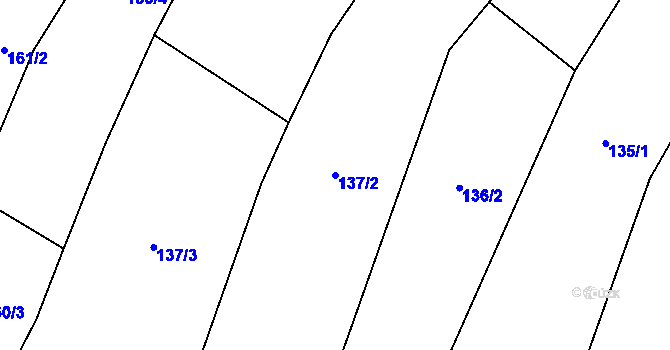 Parcela st. 137/2 v KÚ Sedlice u Želivi, Katastrální mapa