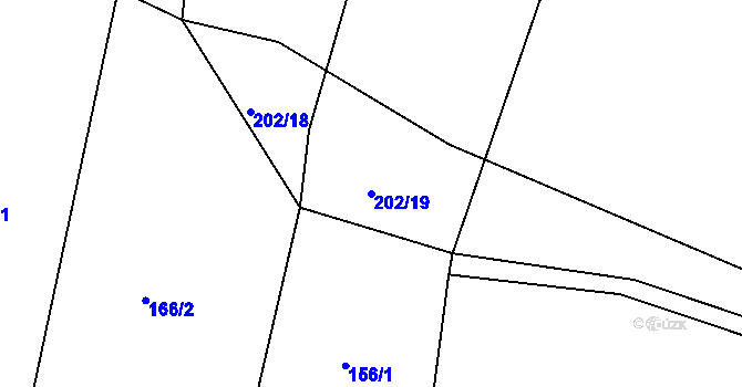 Parcela st. 202/19 v KÚ Sedlice u Želivi, Katastrální mapa
