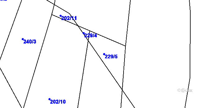 Parcela st. 229/5 v KÚ Sedlice u Želivi, Katastrální mapa