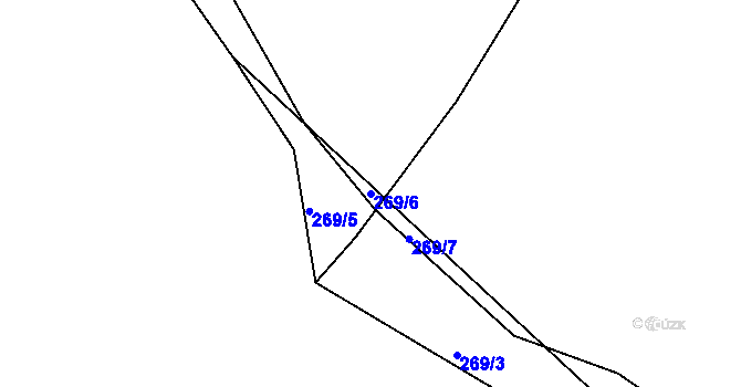 Parcela st. 269/6 v KÚ Sedlice u Želivi, Katastrální mapa