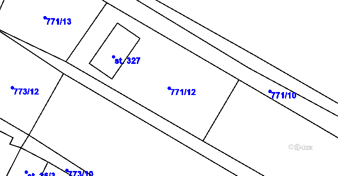 Parcela st. 771/12 v KÚ Sedlice u Želivi, Katastrální mapa