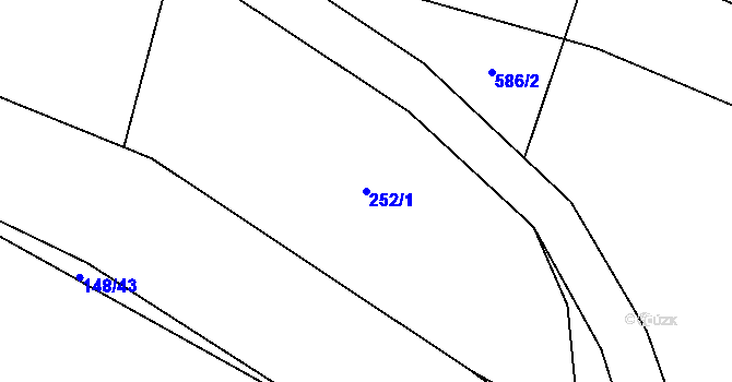 Parcela st. 252/1 v KÚ Sedlice u Blatné, Katastrální mapa
