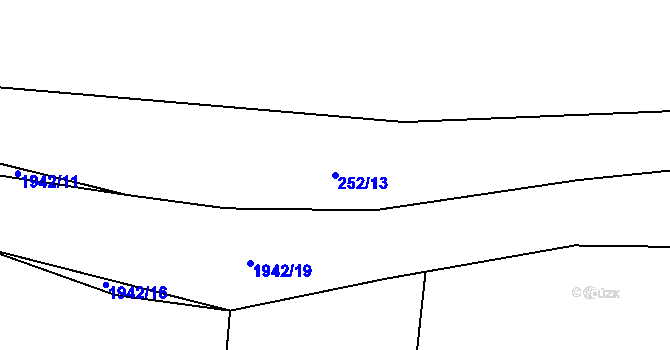 Parcela st. 252/13 v KÚ Sedlice u Blatné, Katastrální mapa