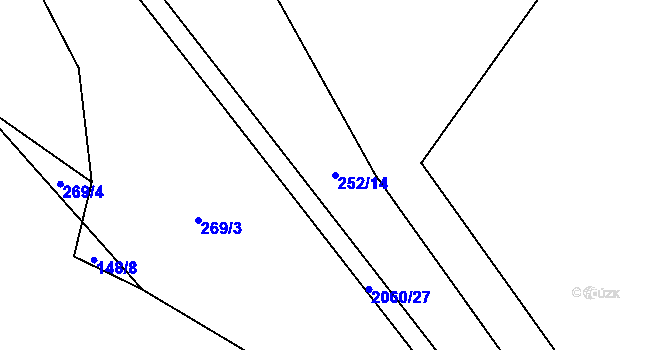Parcela st. 252/14 v KÚ Sedlice u Blatné, Katastrální mapa