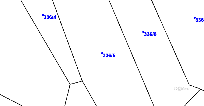 Parcela st. 336/5 v KÚ Sedlice u Blatné, Katastrální mapa