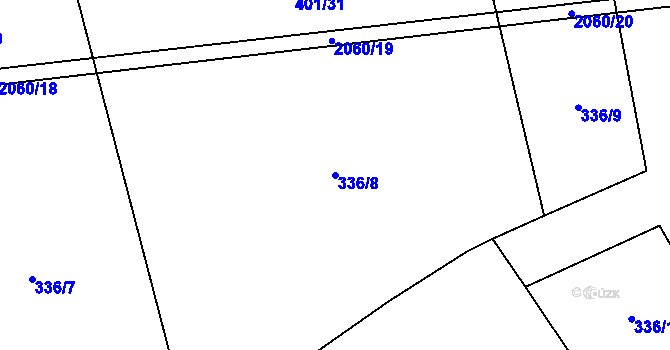Parcela st. 336/8 v KÚ Sedlice u Blatné, Katastrální mapa