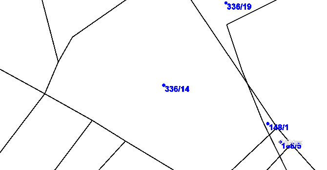 Parcela st. 336/14 v KÚ Sedlice u Blatné, Katastrální mapa