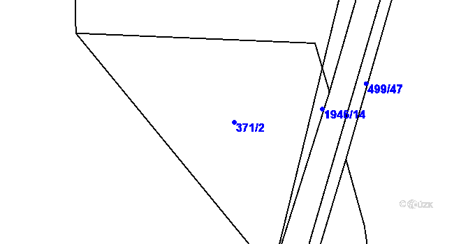 Parcela st. 371/2 v KÚ Sedlice u Blatné, Katastrální mapa